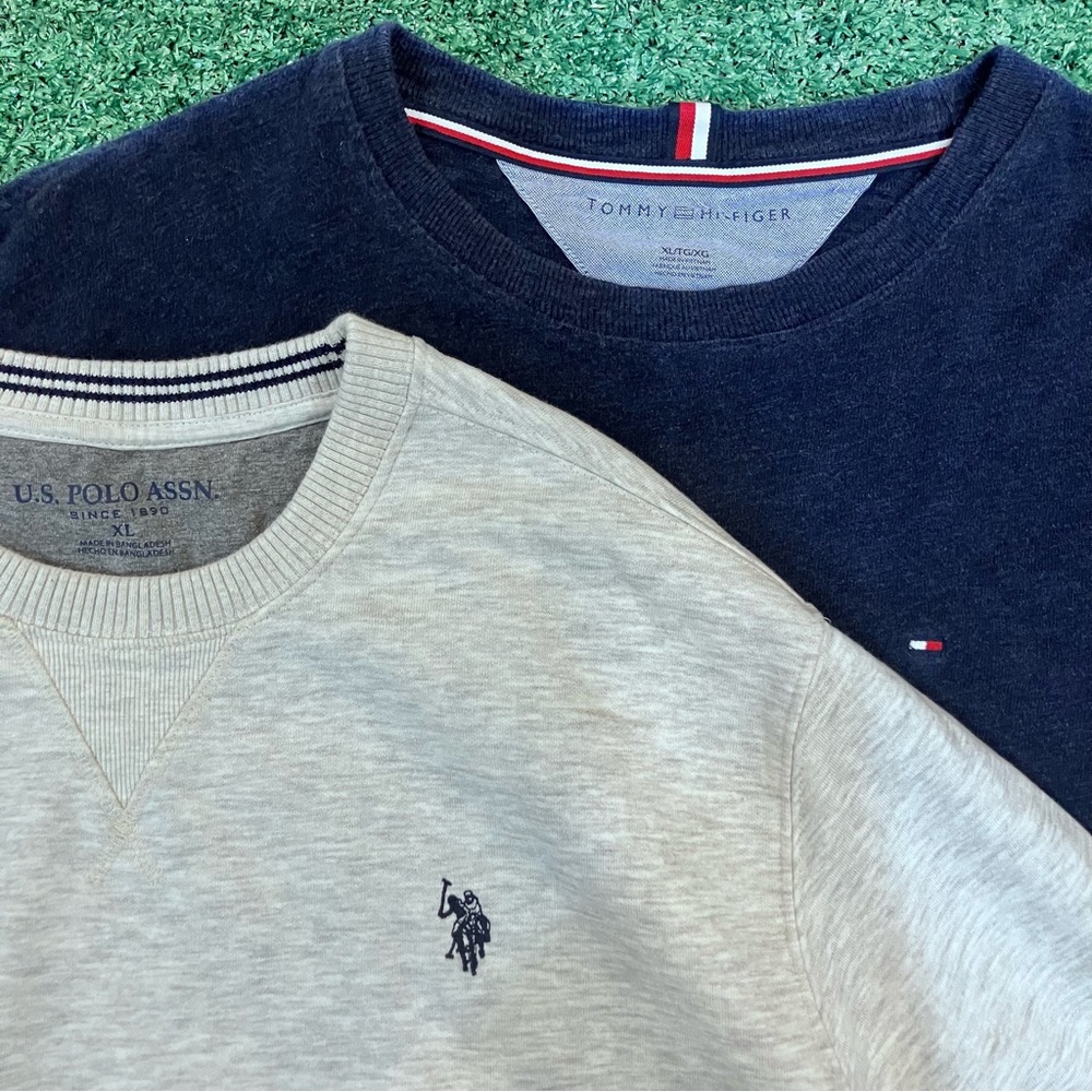 Tommy Hilfiger And US Polo ASSN Size XL Crewneck Sweater Bundle